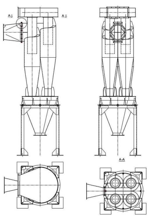 чертеж циклона У21-ББЦ в Северодвинске